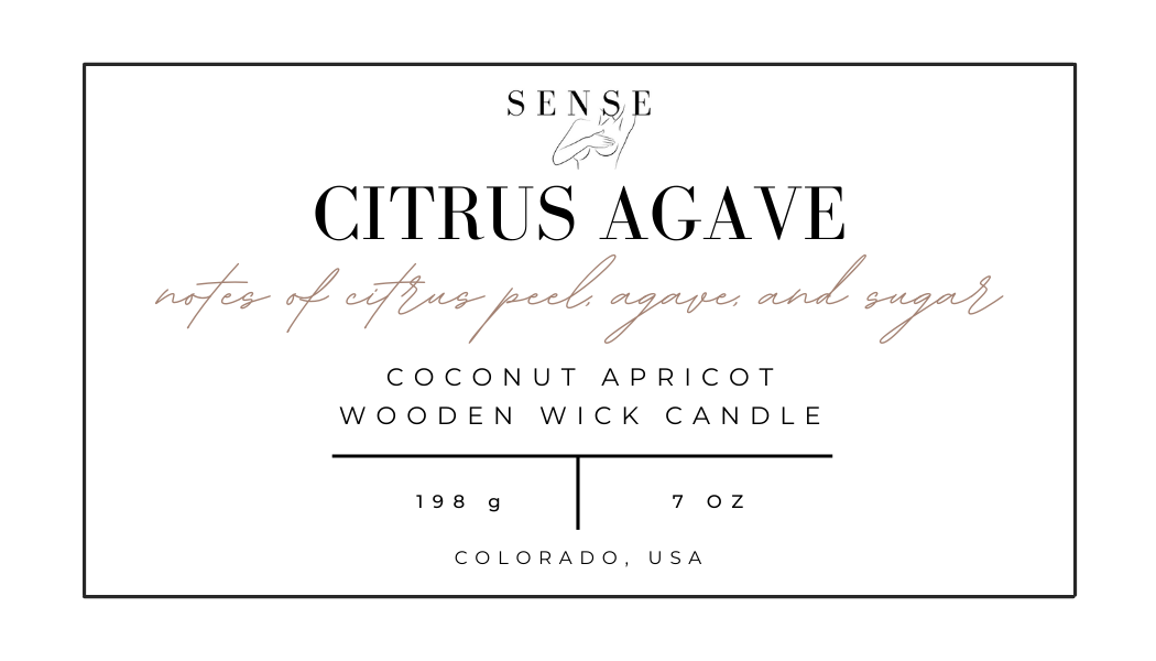 Citrus Agave Wooden Wick Candle