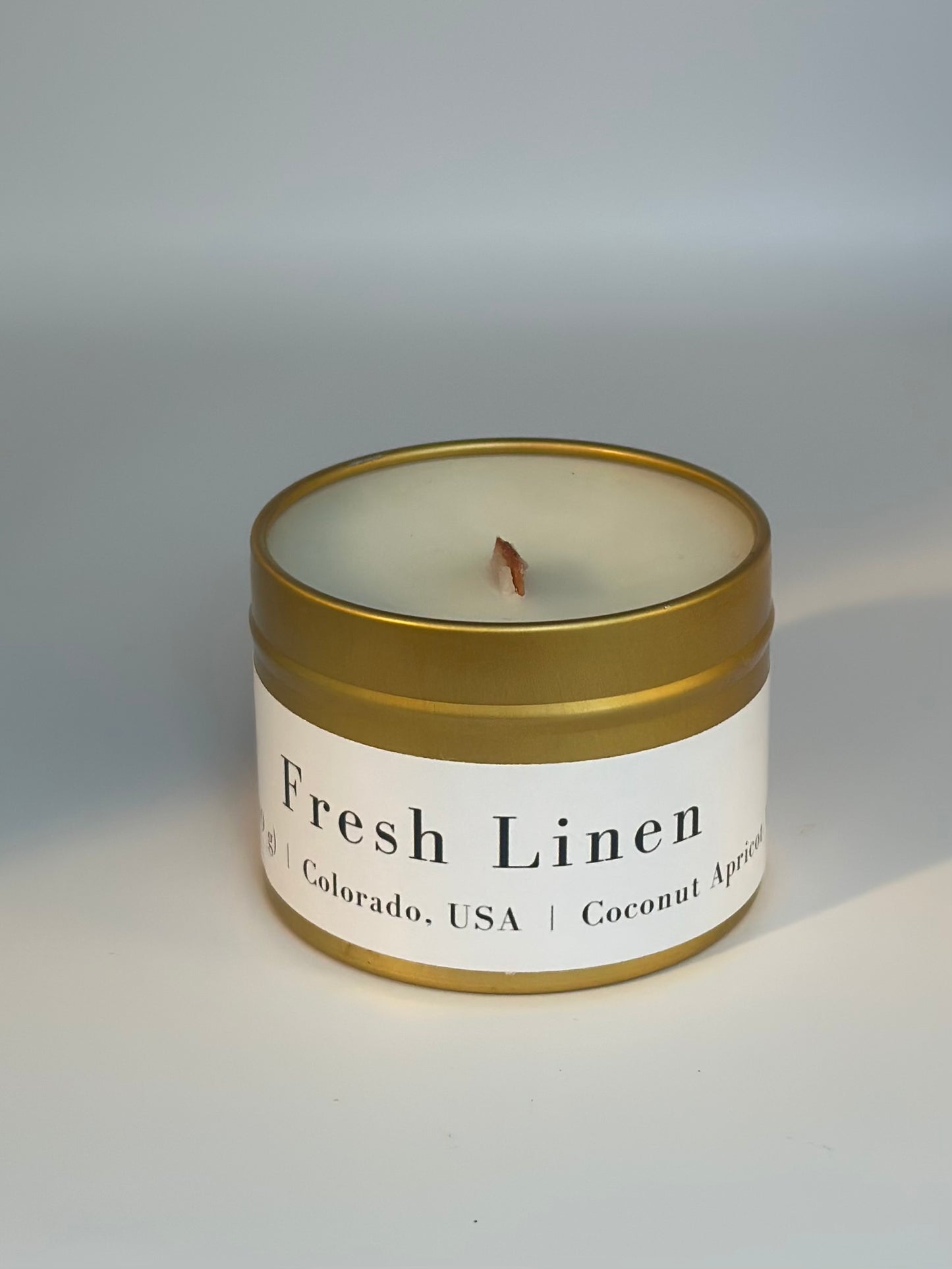Fresh Linen Wooden Wick Candle