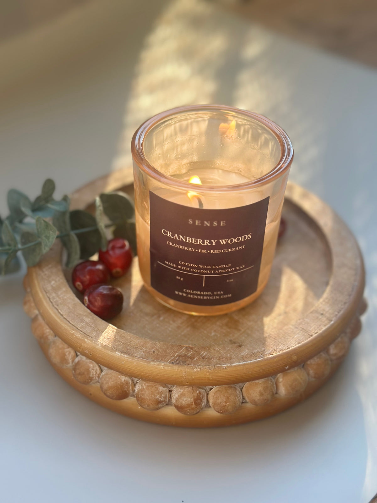 Mini Cranberry Woods Candle - 3 oz. Cotton Wick