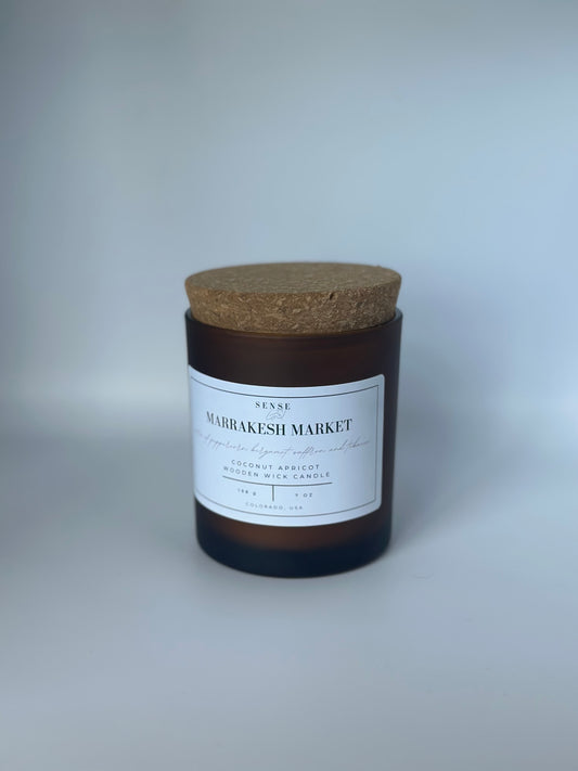 Marrakesh Market Wooden Wick Candle