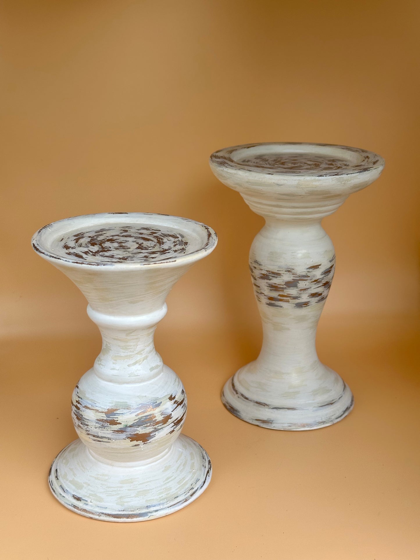 Set of Two Decorative Candle Holders