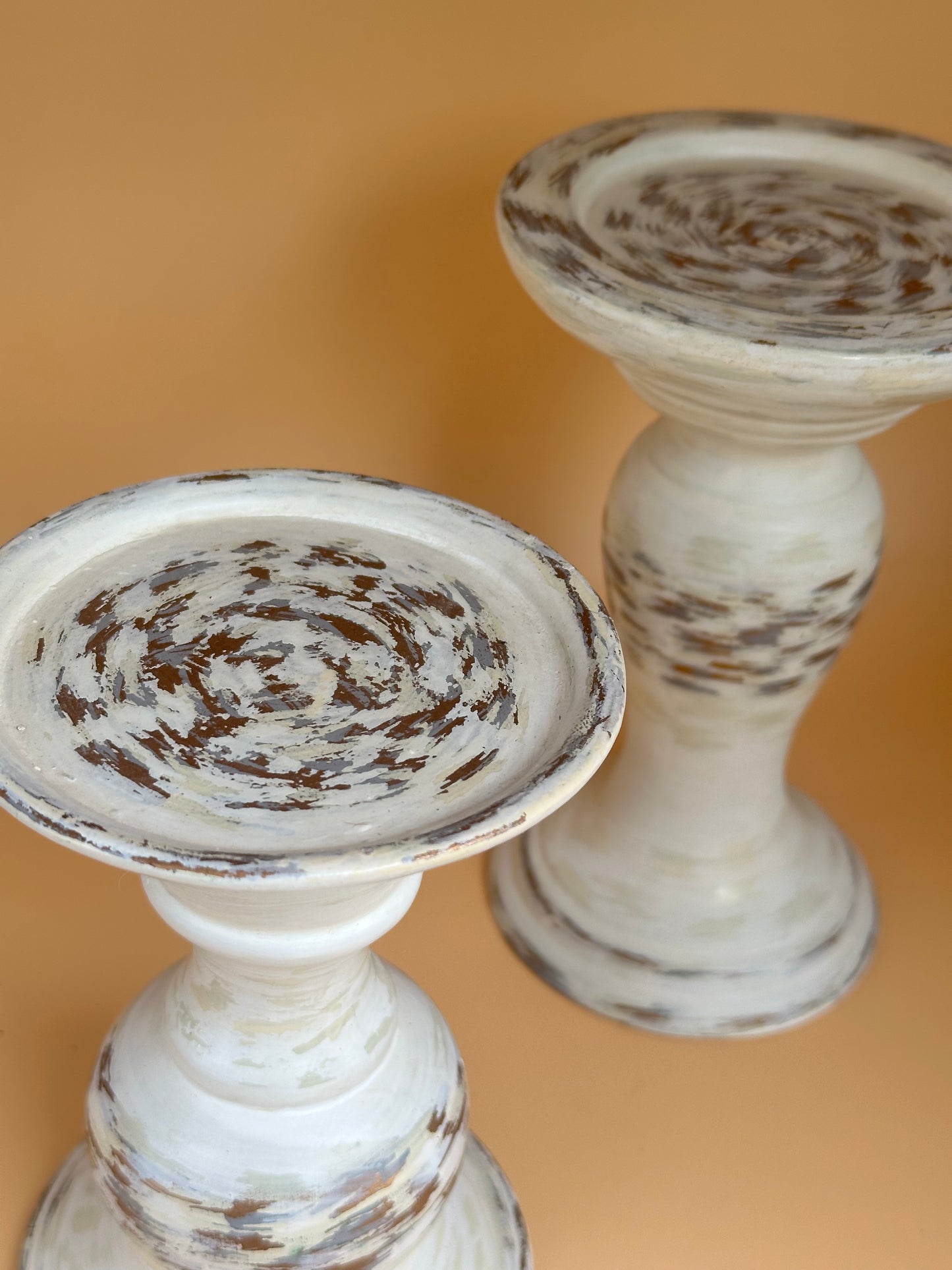 Set of Two Decorative Candle Holders