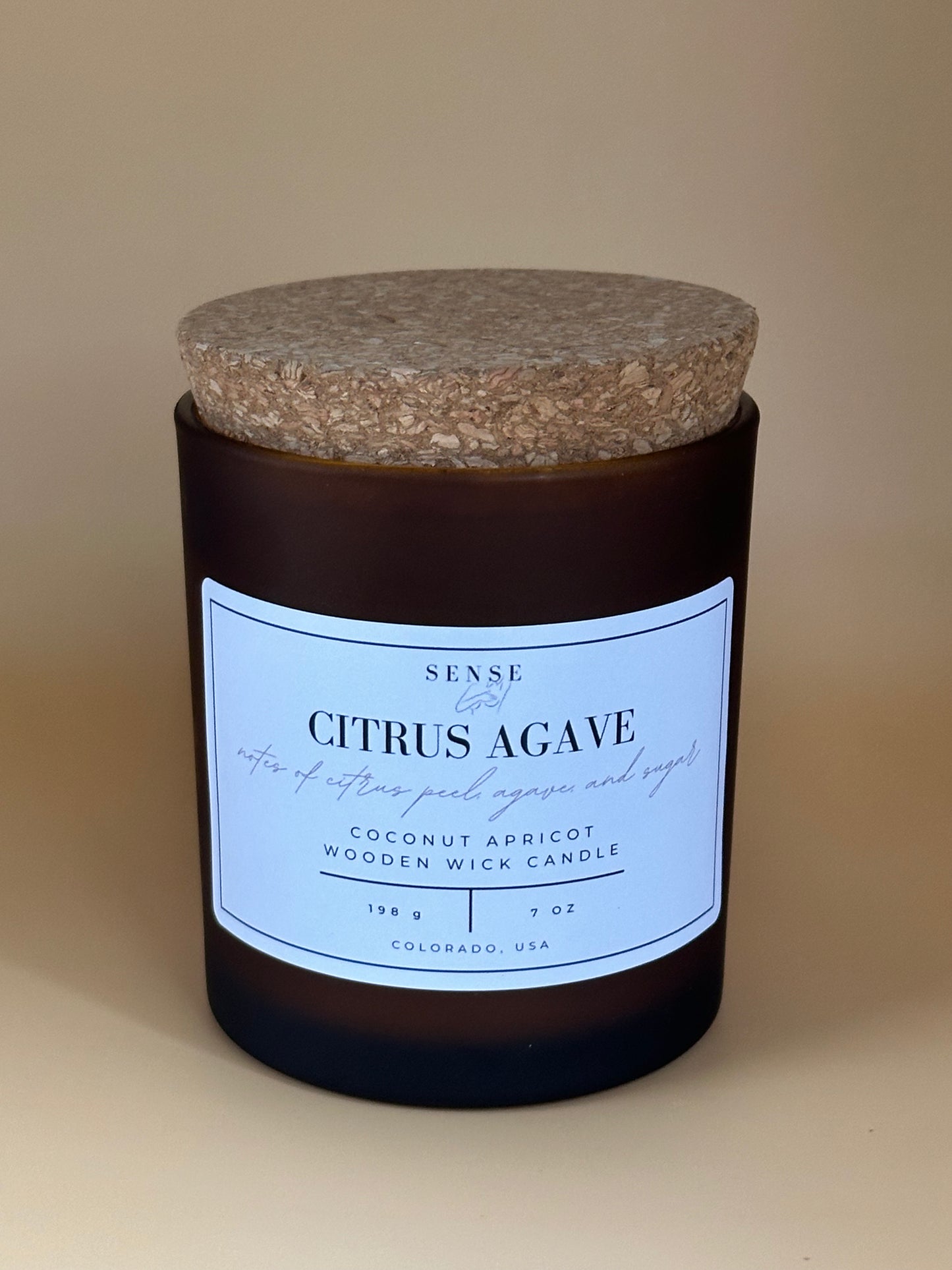 Citrus Agave Wooden Wick Candle