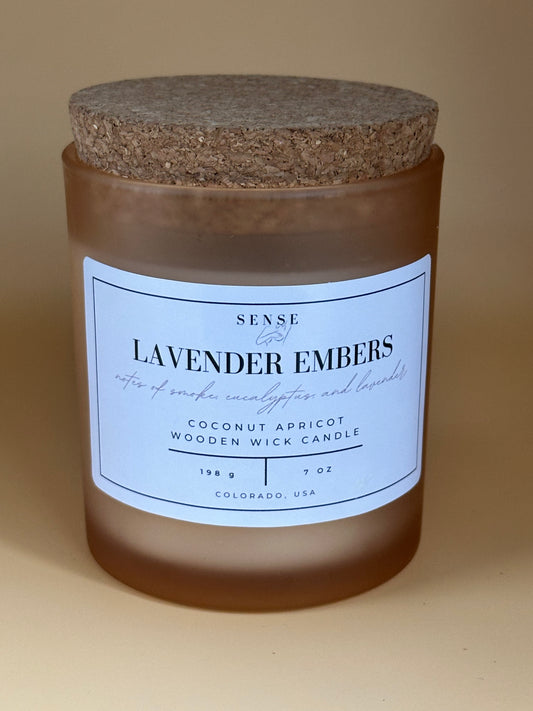 Lavender Embers Wooden Wick Candle