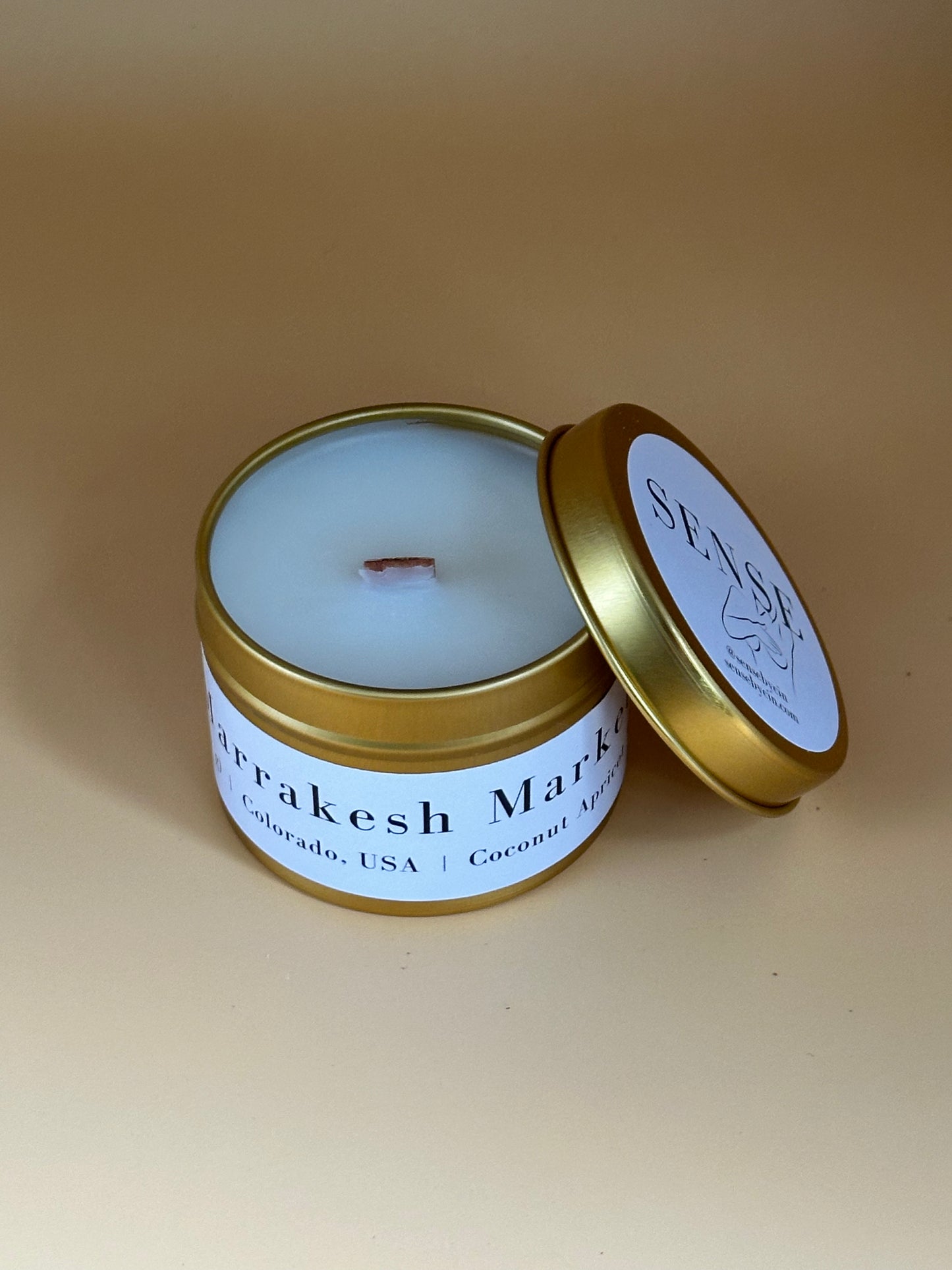 Marrakesh Market Wooden Wick Candle