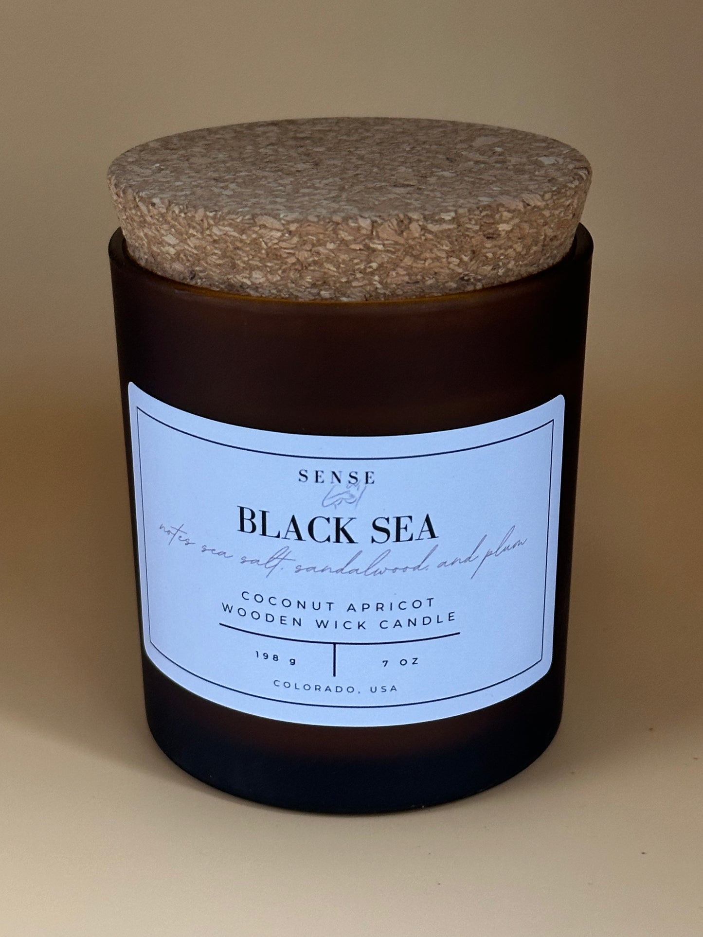 Black Sea Wooden Wick Candle