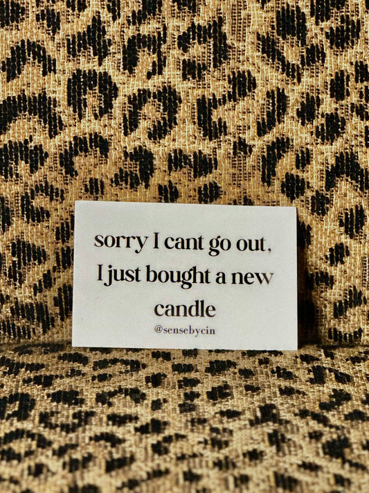 Sorry I Cant Go Out Sticker