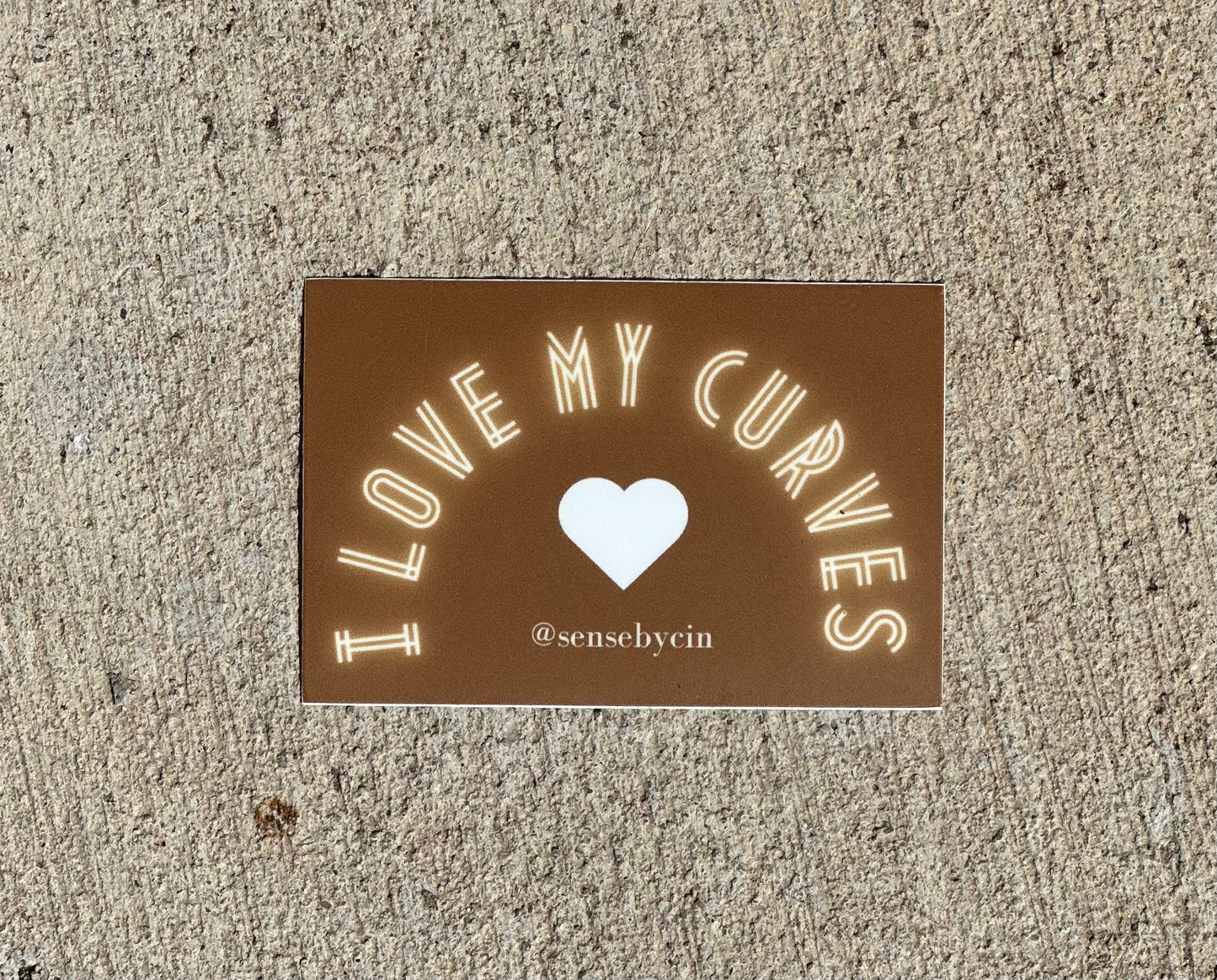 I Love My Curves Sticker