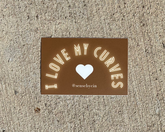 I Love My Curves Sticker