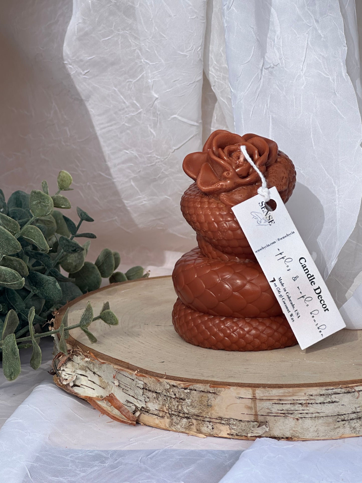 Serpent Flower Shaped Candle