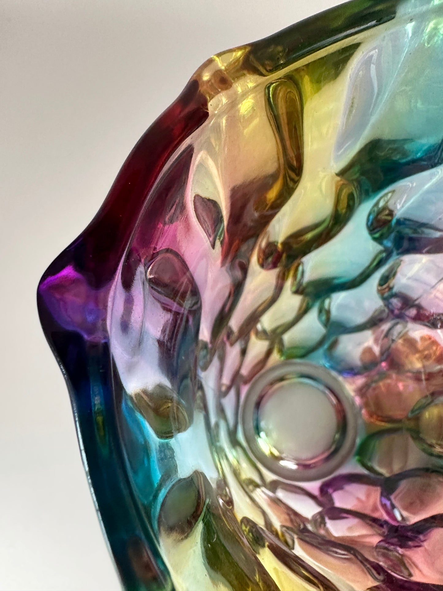 Multicolored Iridescent Glass Vase