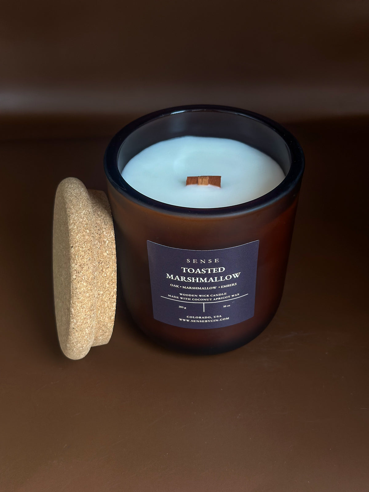Toasted Marshmallow Wooden Wick Candle - 10 oz.