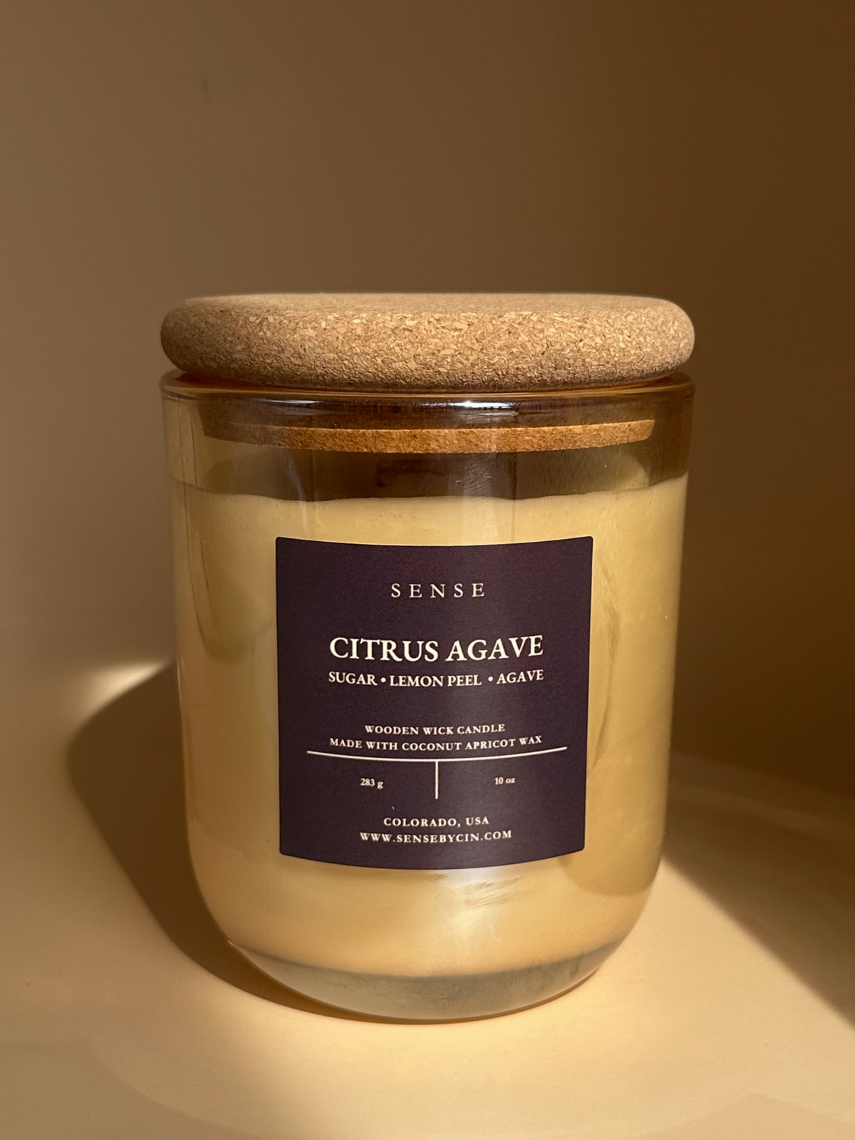Citrus Agave Wooden Wick Candle - 10 oz.