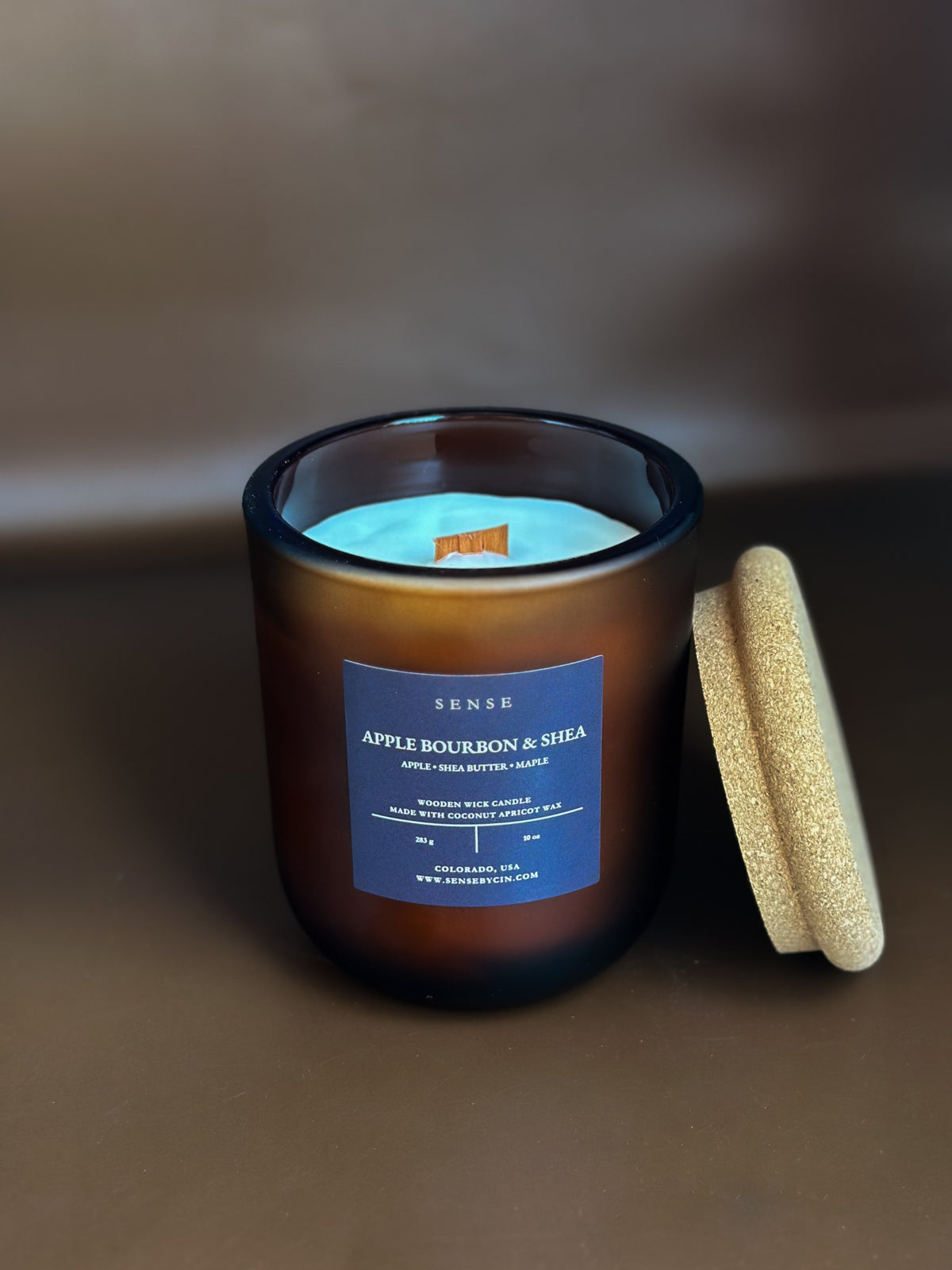 Apple Bourbon & Shea Wooden Wick Candle - 10 oz.