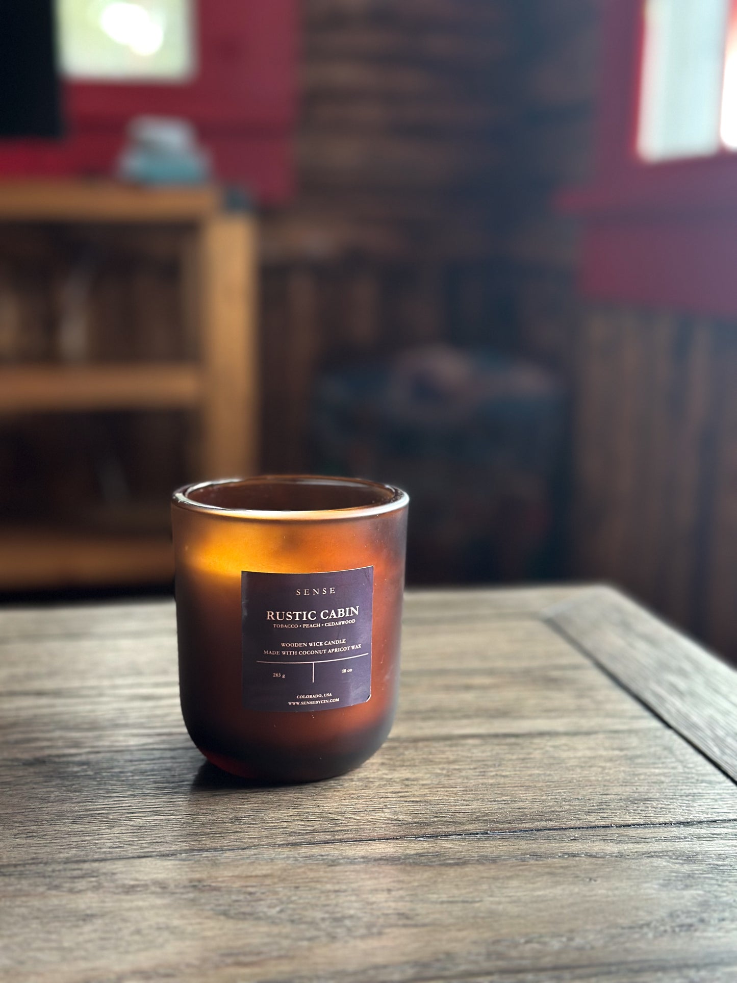 Rustic Cabin Wooden Wick Candle