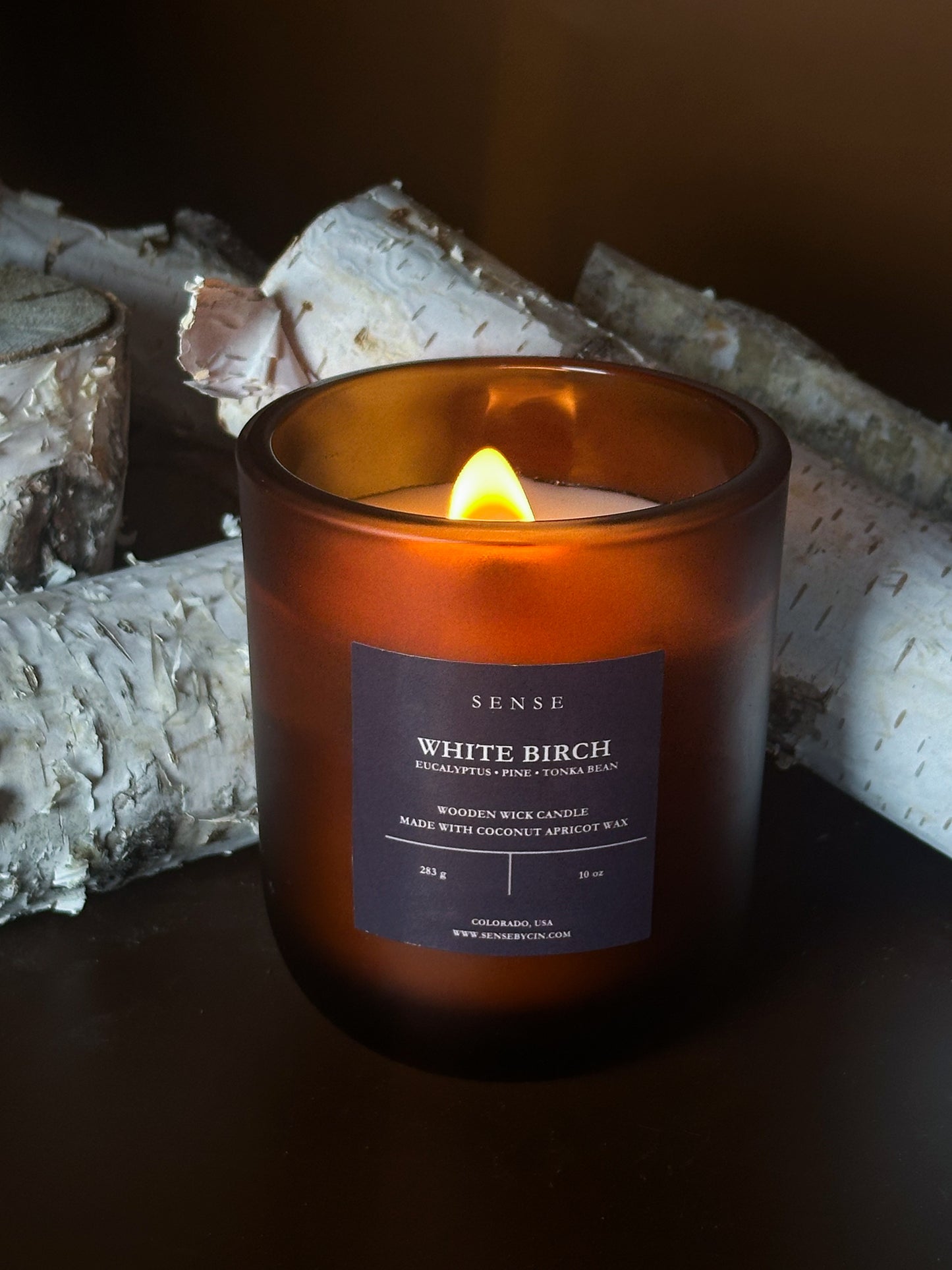 White Birch Wooden Wick Candle