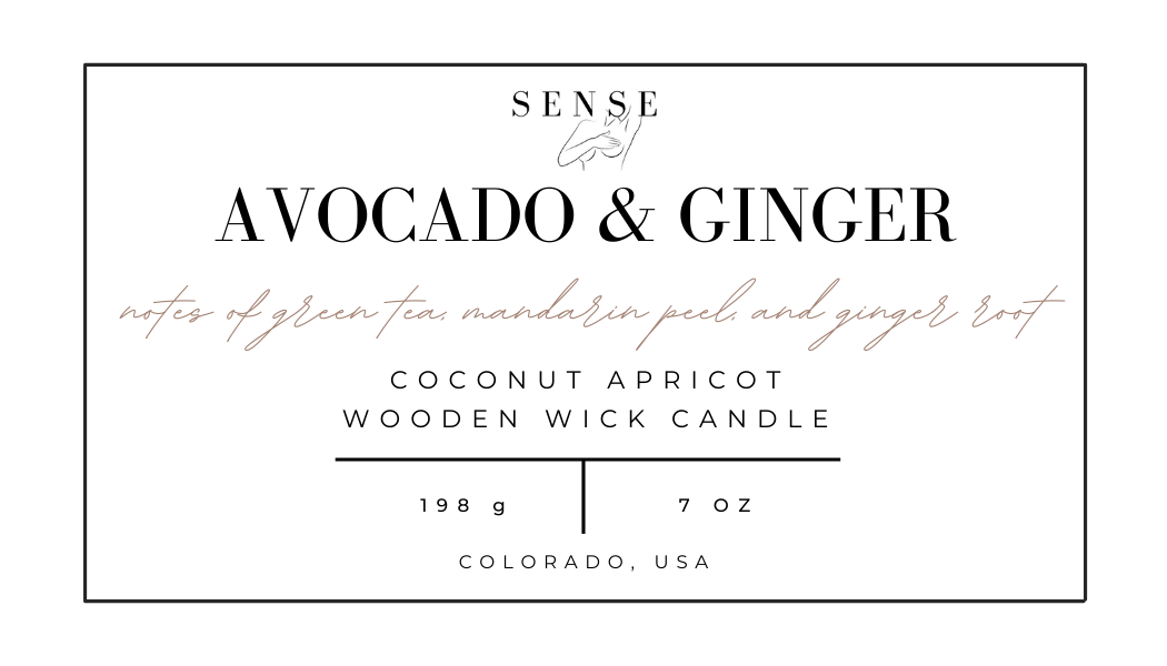 Avocado & Ginger Wooden Wick Candle