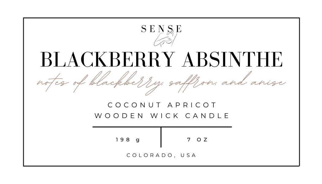 Blackberry Absinthe Wooden Wick Candle