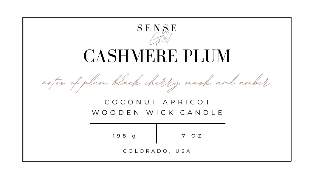 Cashmere Plum Wooden Wick Candle