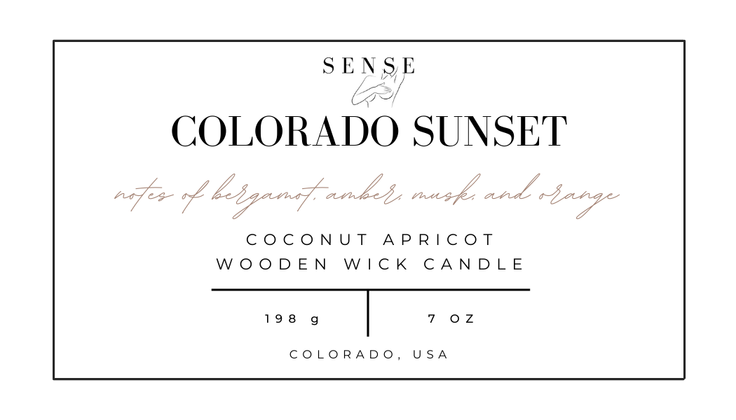 Colorado Sunset Wooden Wick Candle