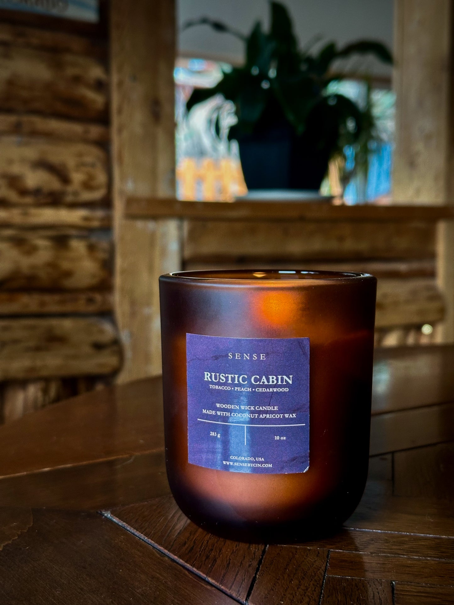 Rustic Cabin Wooden Wick Candle