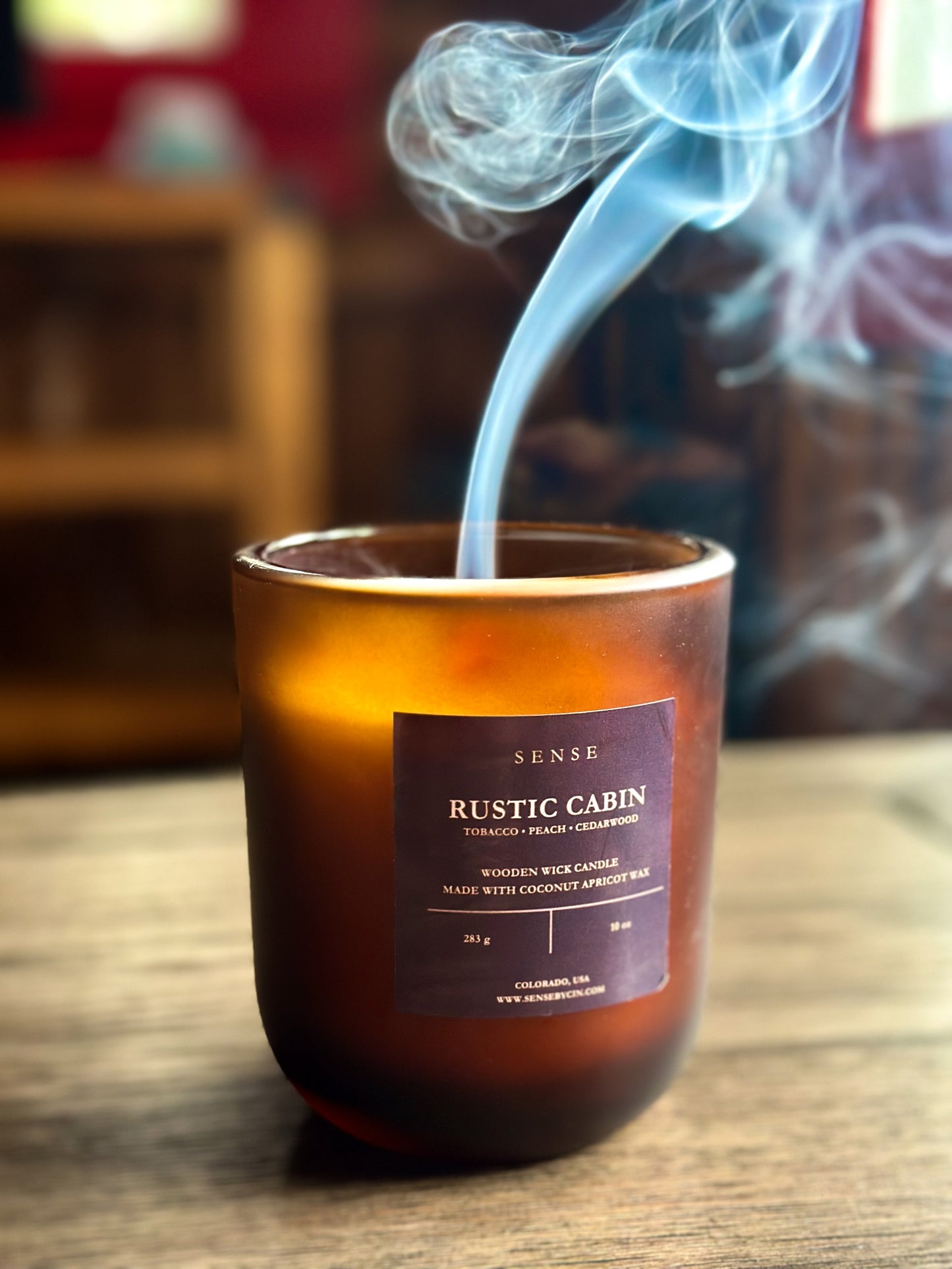 Rustic Cabin Wooden Wick Candle