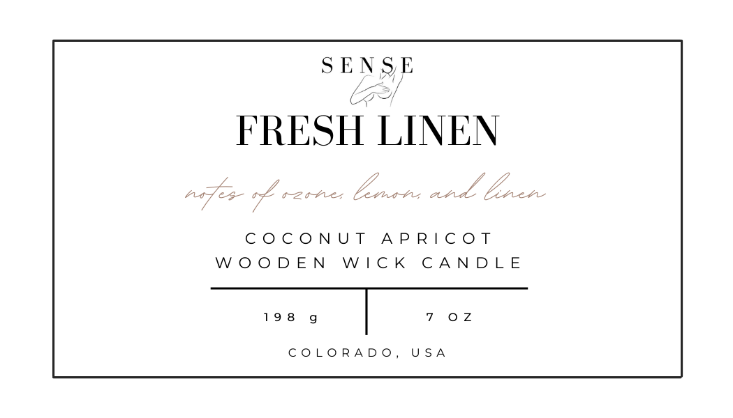 Fresh Linen Wooden Wick Candle