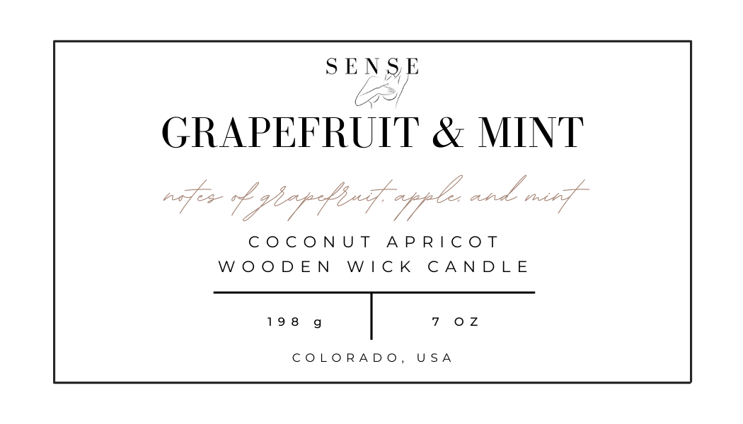 Grapefruit & Mint Wooden Wick Candle