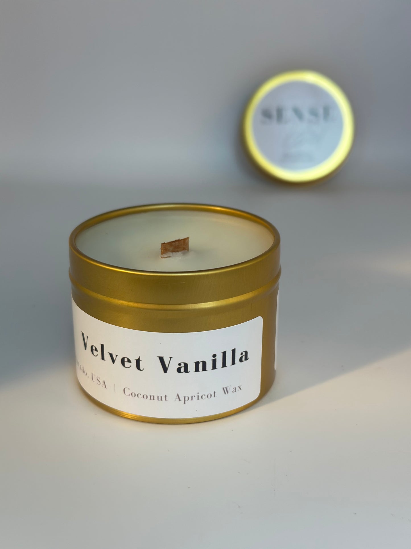 Velvet Vanilla Wooden Wick Candle