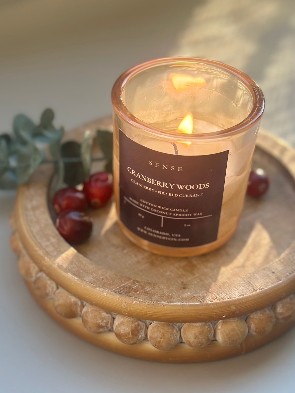 Mini Cranberry Woods Candle - 3 oz. Cotton Wick