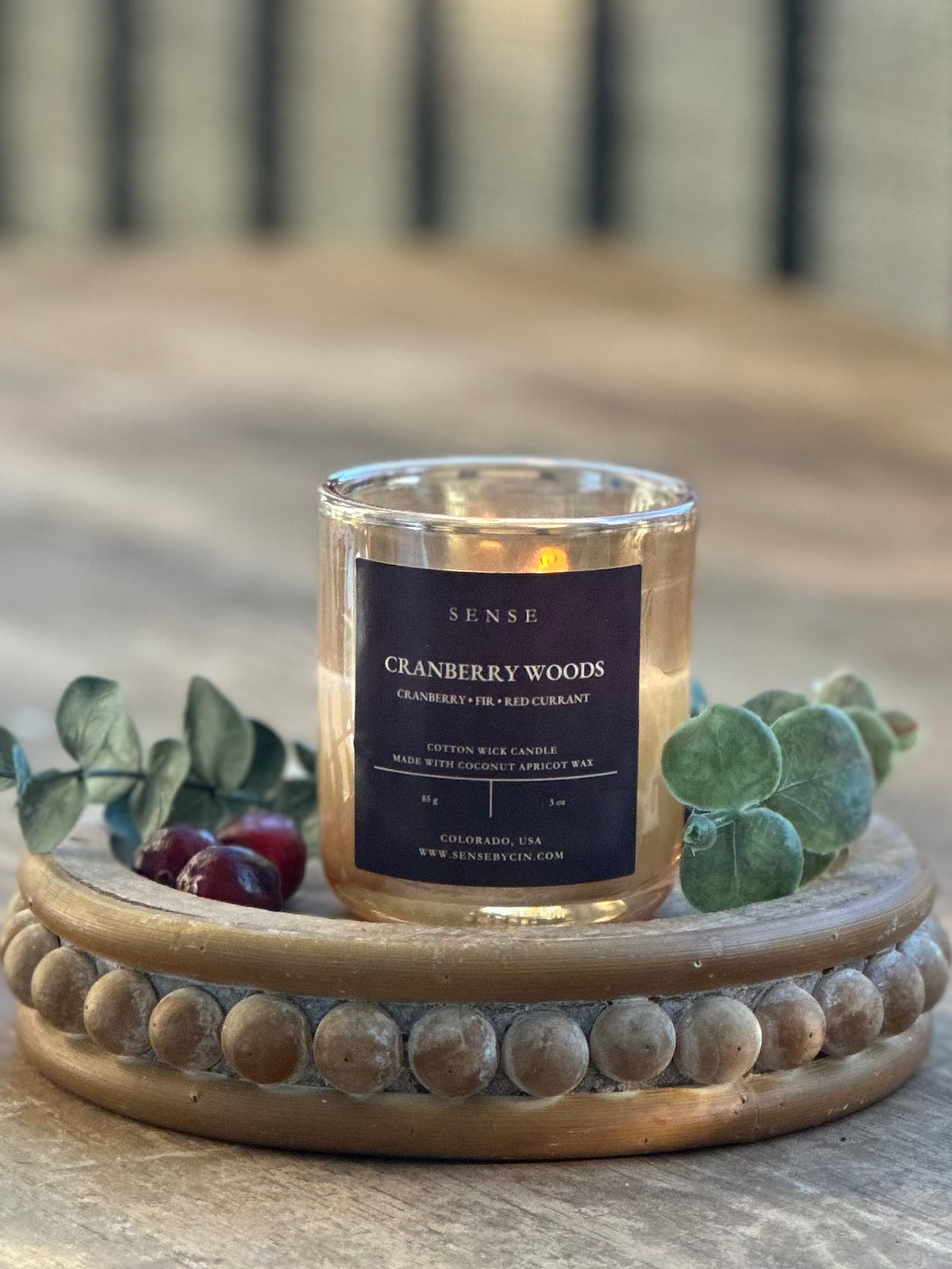 Mini Cranberry Woods Candle - 3 oz. Cotton Wick