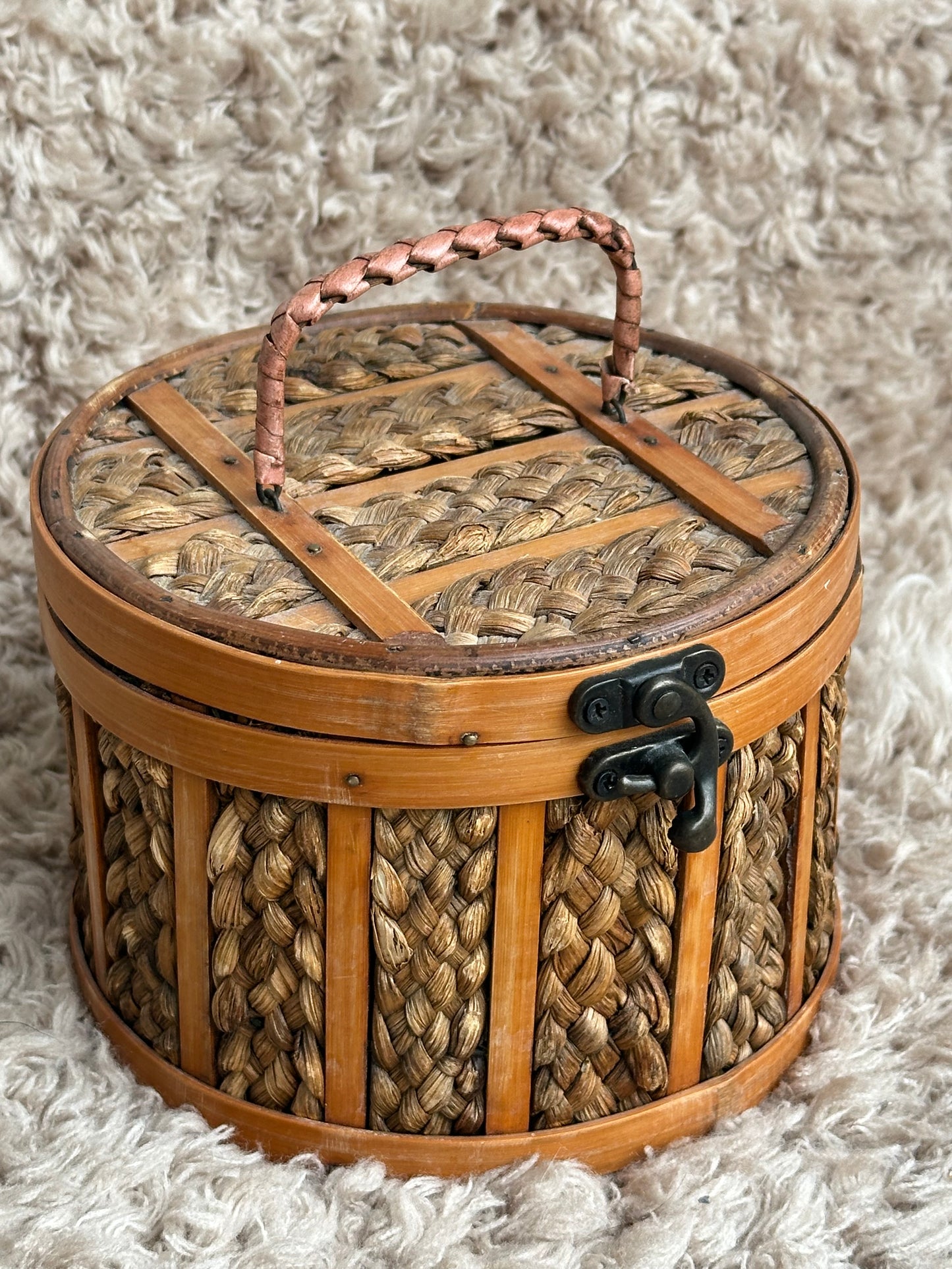 Vintage Woven Storage Basket