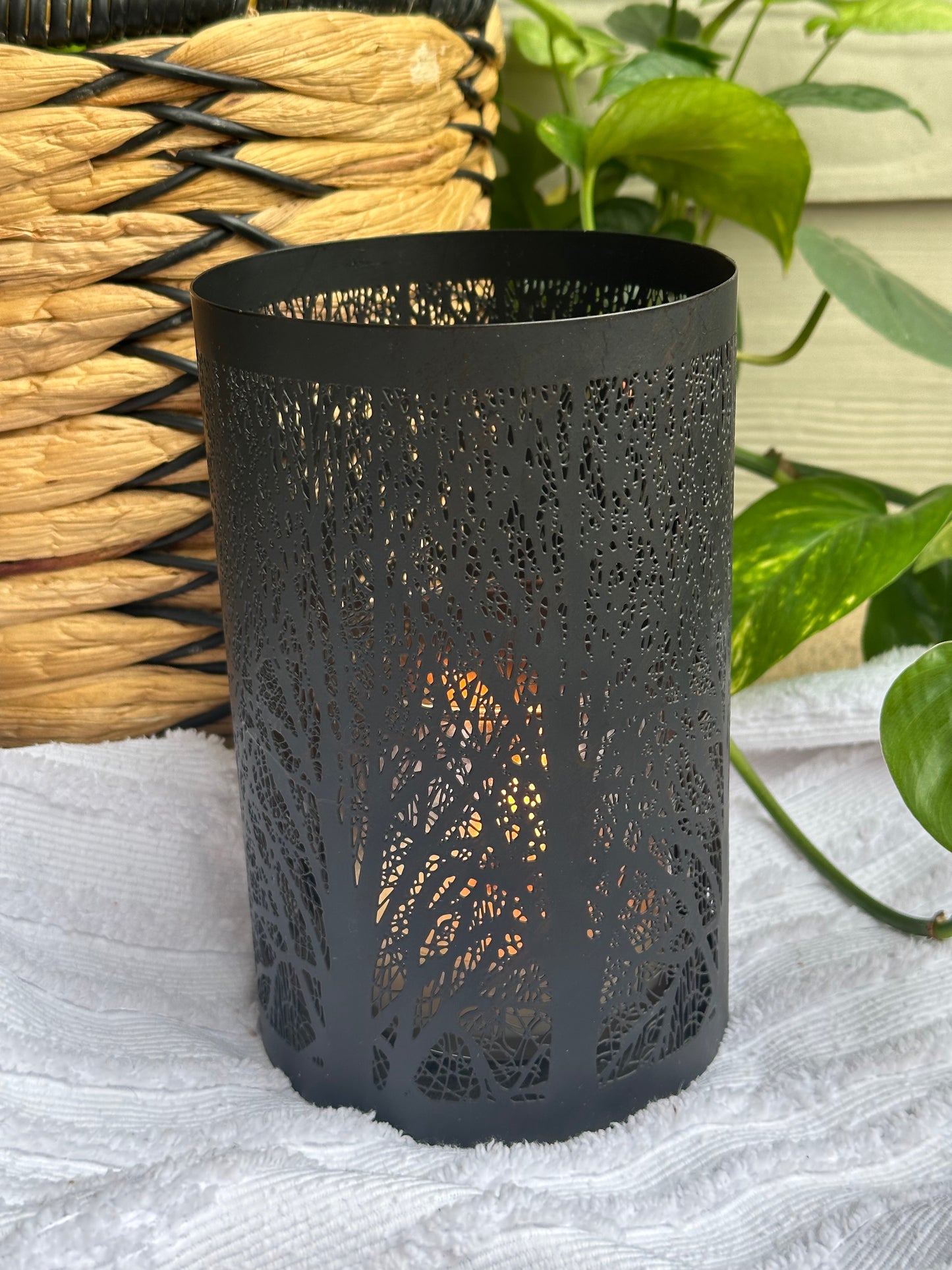 Large Metal Candle Holder