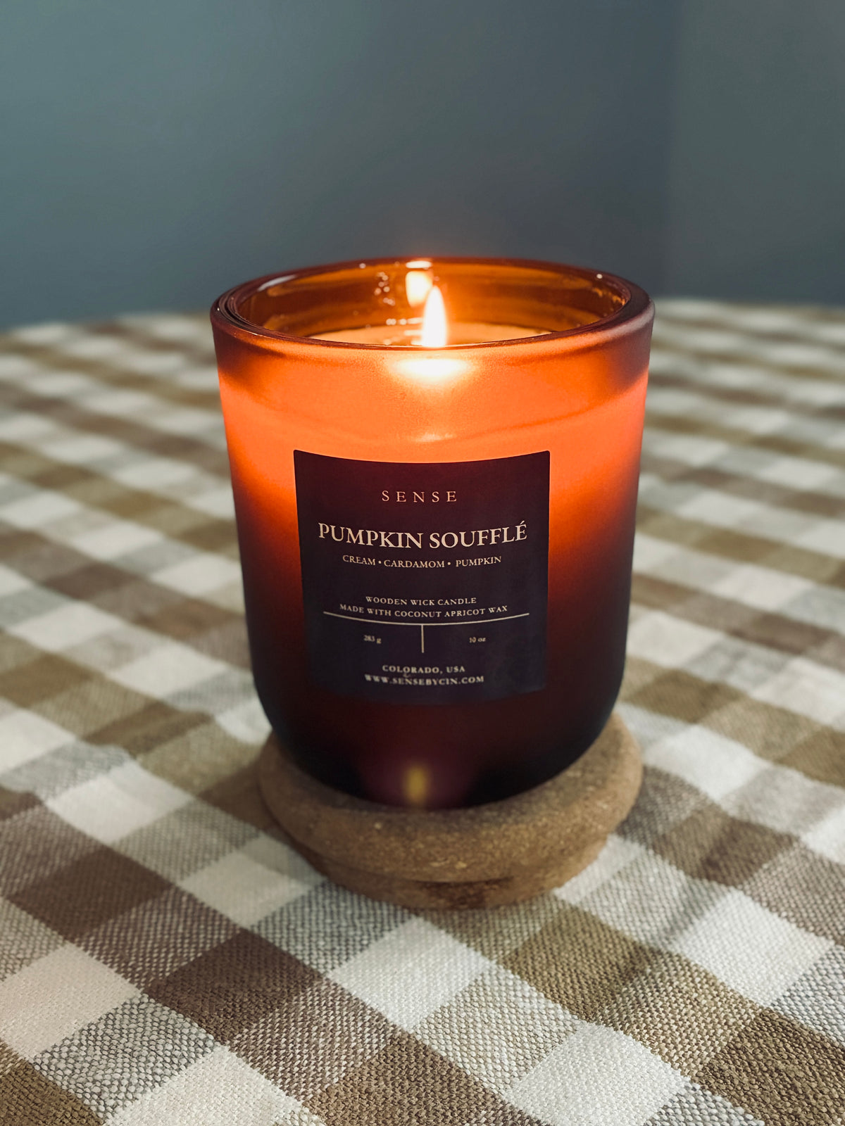 Pumpkin Soufflé Wooden Wick Candle - 10 oz.