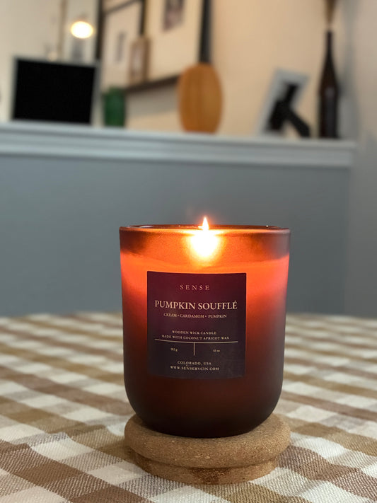 Pumpkin Soufflé Wooden Wick Candle - 10 oz.