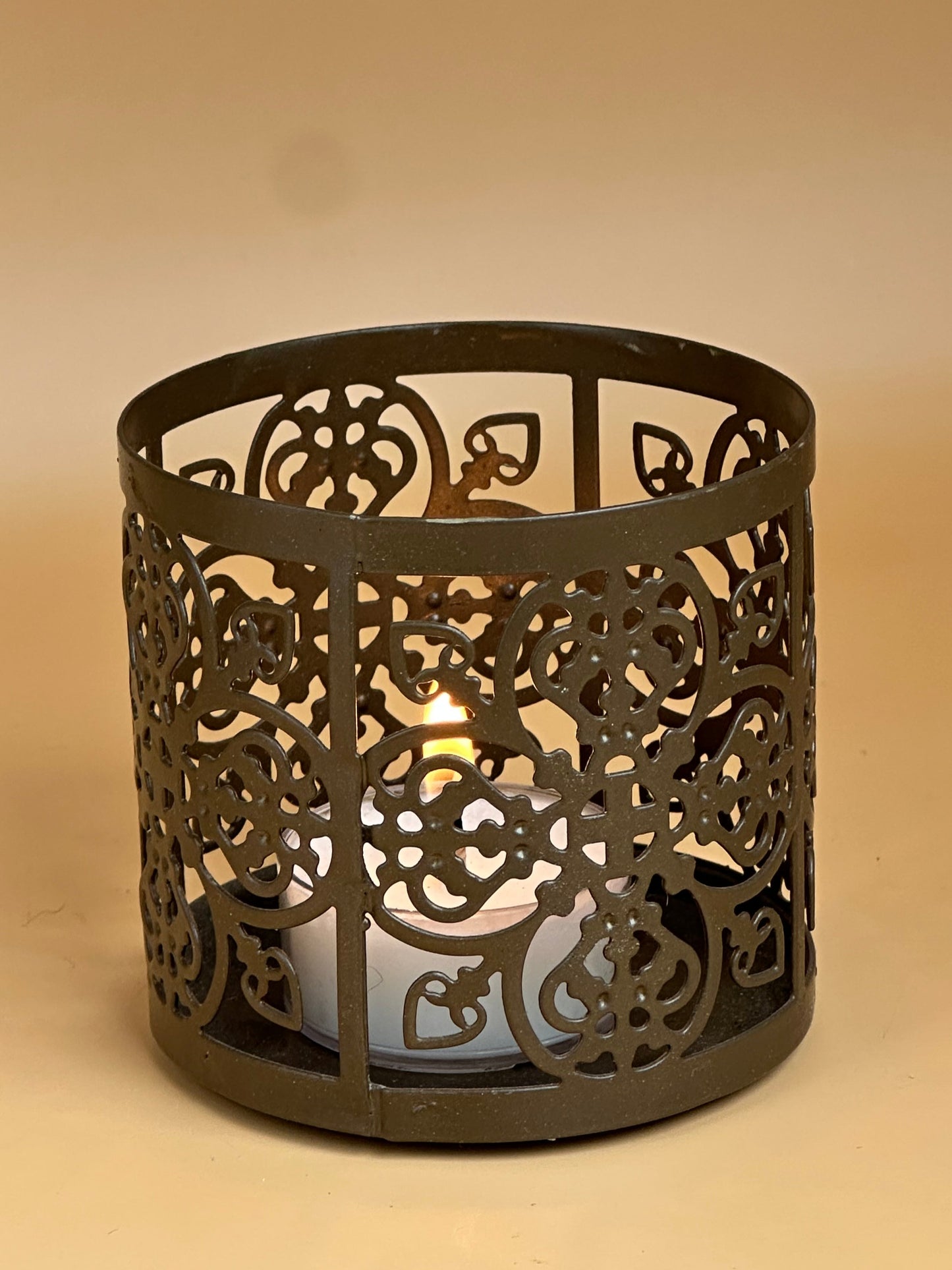 Small Metal Tealight Candle Holder