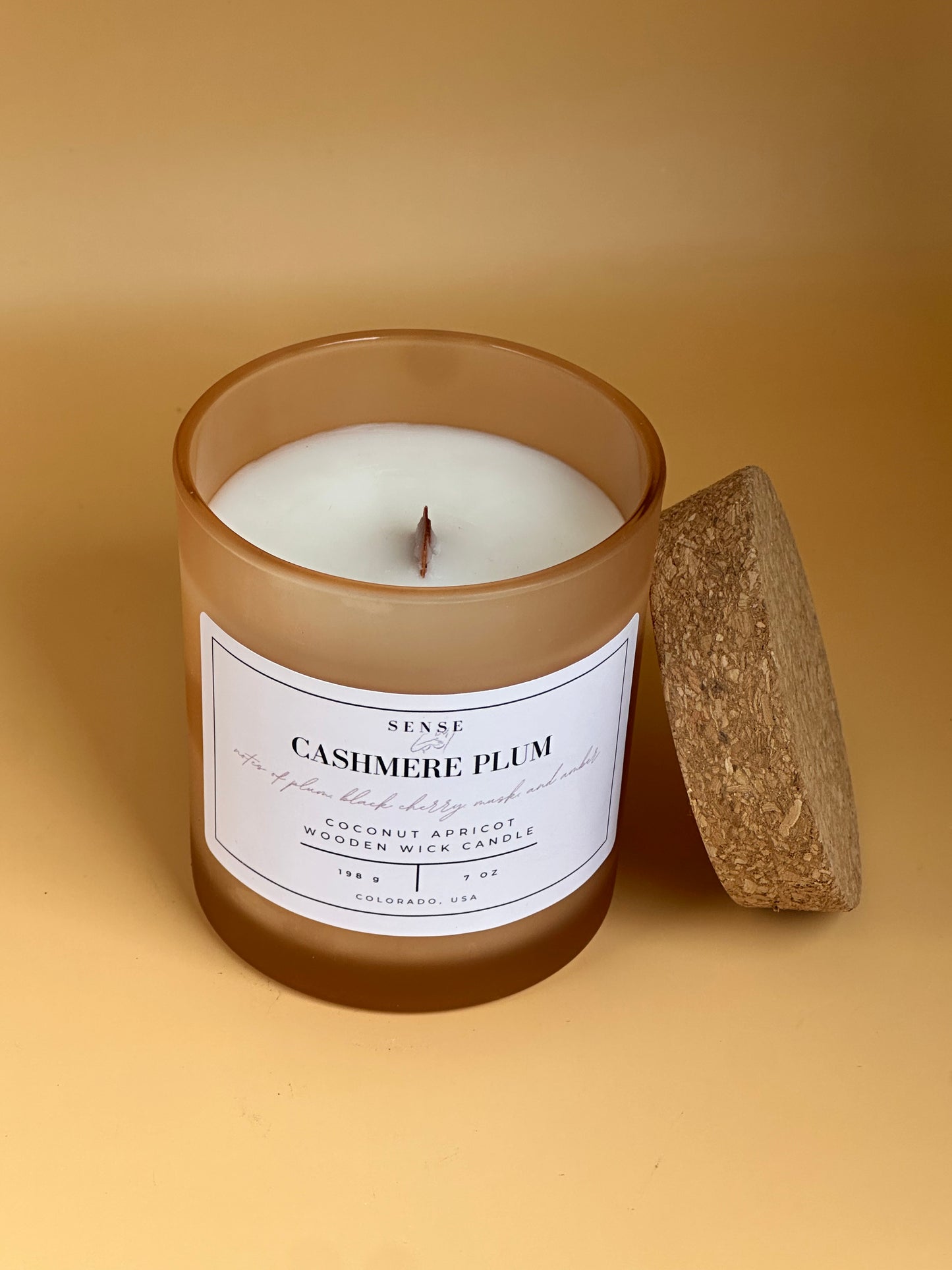 Cashmere Plum Wooden Wick Candle