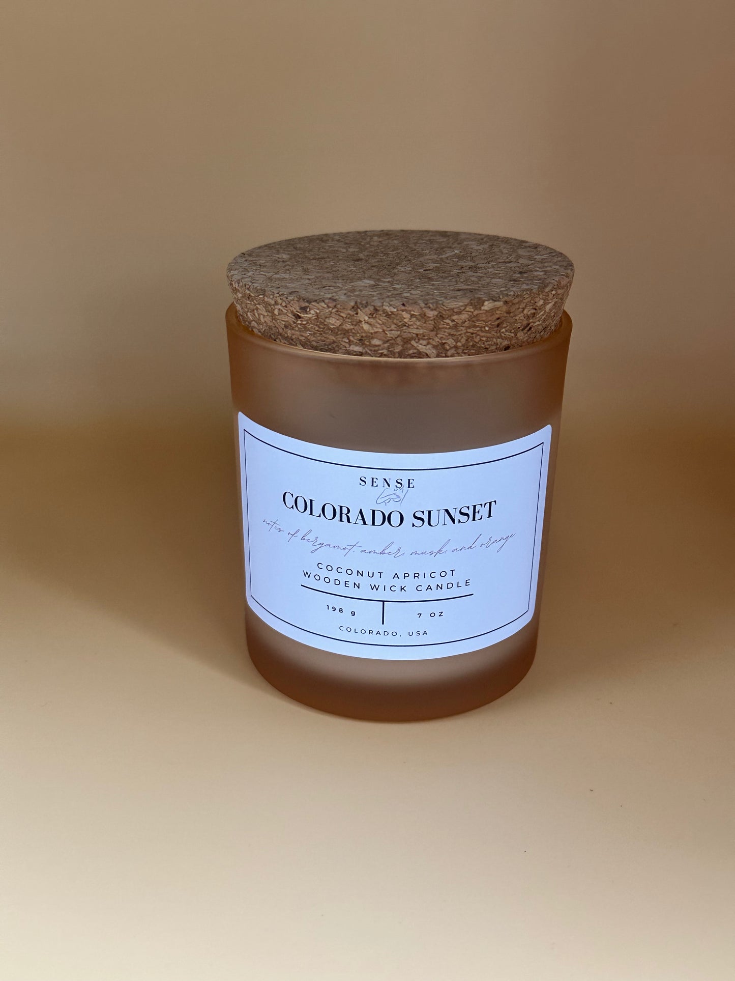Colorado Sunset Wooden Wick Candle