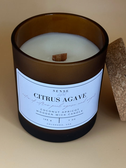 Citrus Agave Wooden Wick Candle