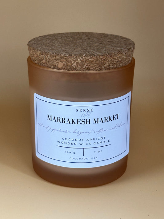 Marrakesh Market Wooden Wick Candle
