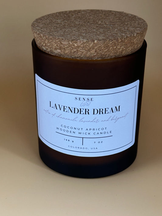 Lavender Dream Wooden Wick Candle
