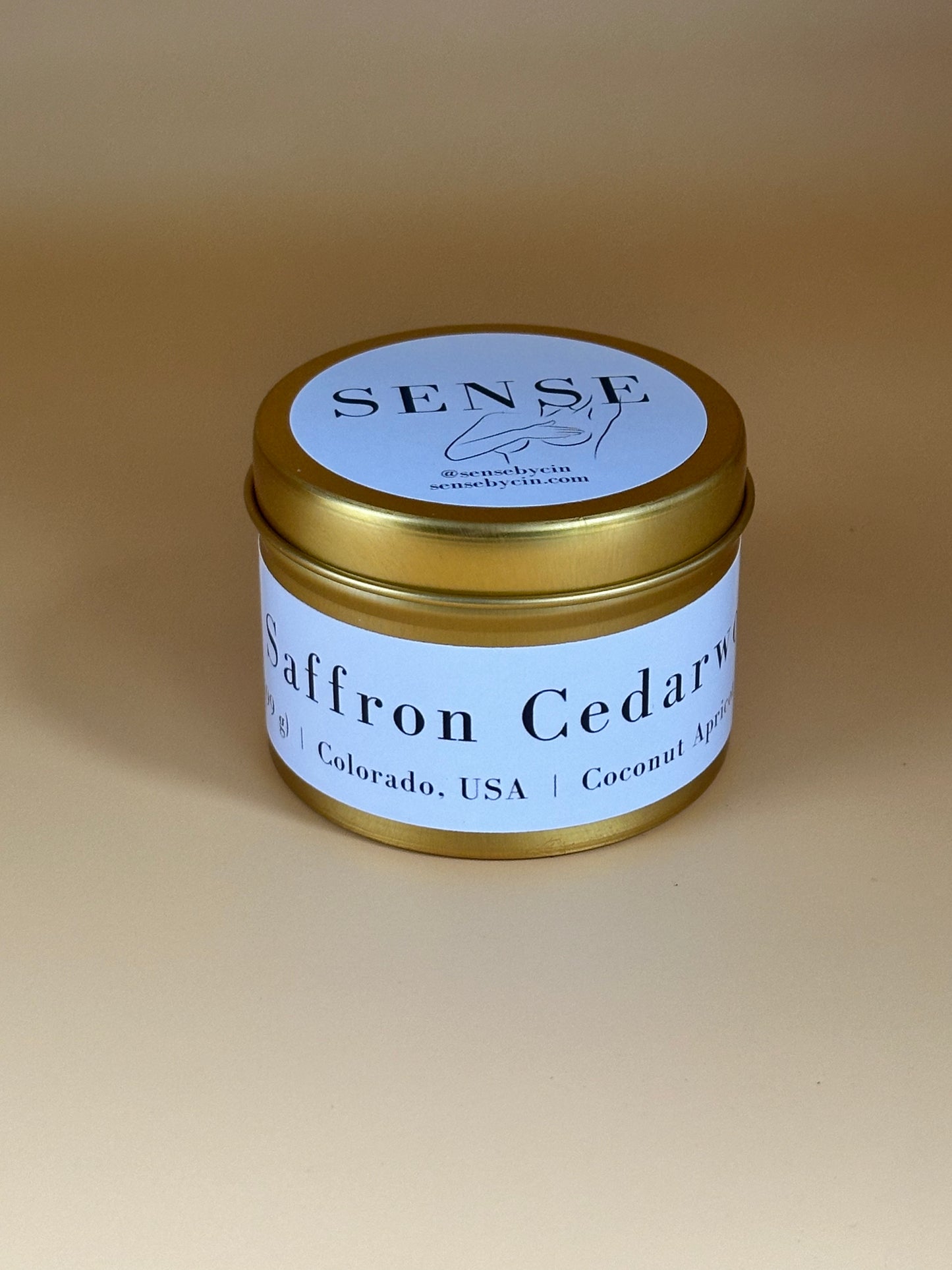 Saffron Cedarwood Wooden Wick Candle
