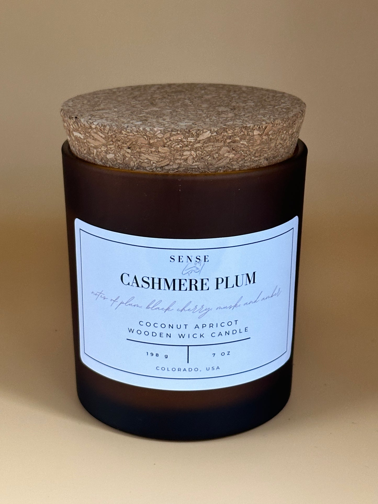 Cashmere Plum Wooden Wick Candle
