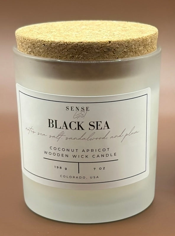 Black Sea Wooden Wick Candle