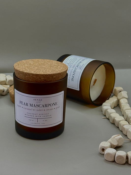 Pear Mascarpone Wooden Wick Candle