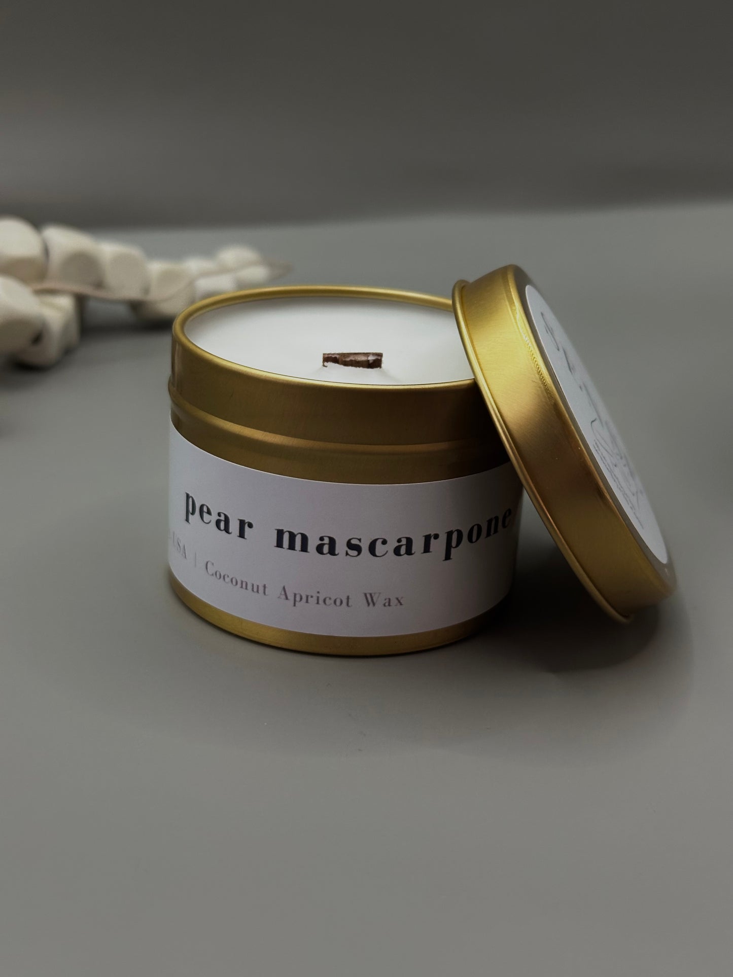 Pear Mascarpone Wooden Wick Candle