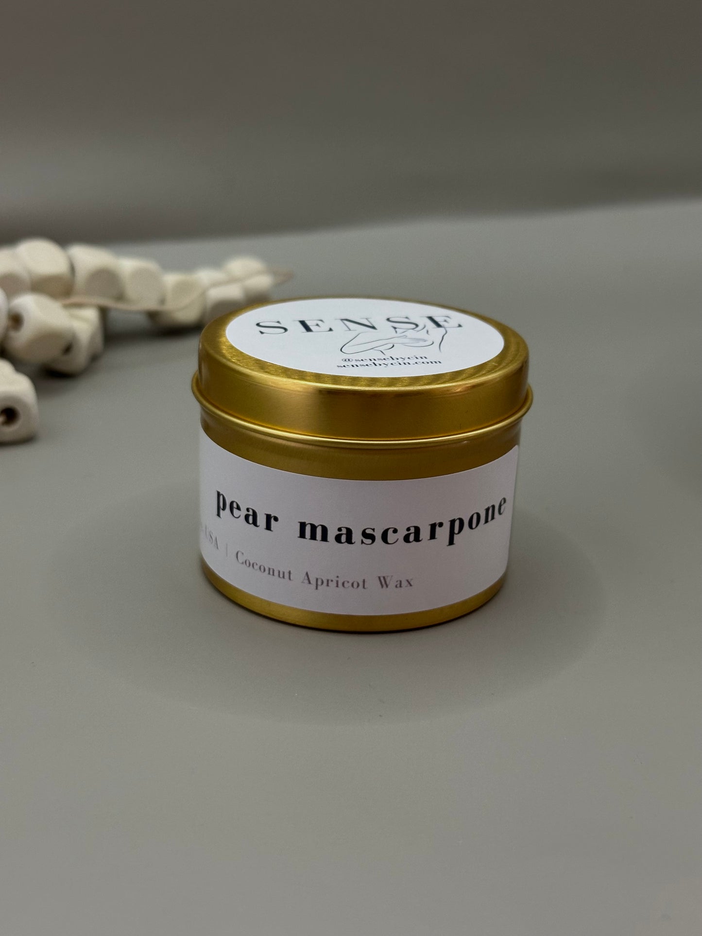 Pear Mascarpone Wooden Wick Candle