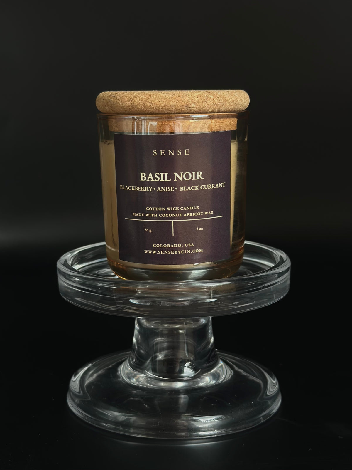 Mini Basil Noir Candle (Formerly Blackberry Absinthe) - 3 oz. Cotton Wick