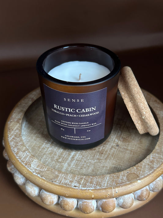 Mini Rustic Cabin Candle - 3 oz. Cotton Wick