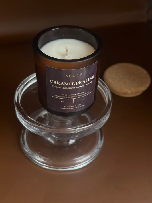 Mini Caramel Praline Candle - 3 oz. Cotton Wick
